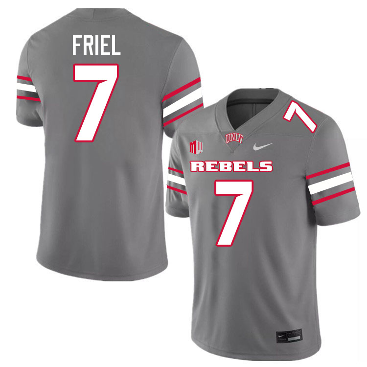 UNLV Rebels #7 Cameron Friel College Football Jerseys,Uniforms-Grey
